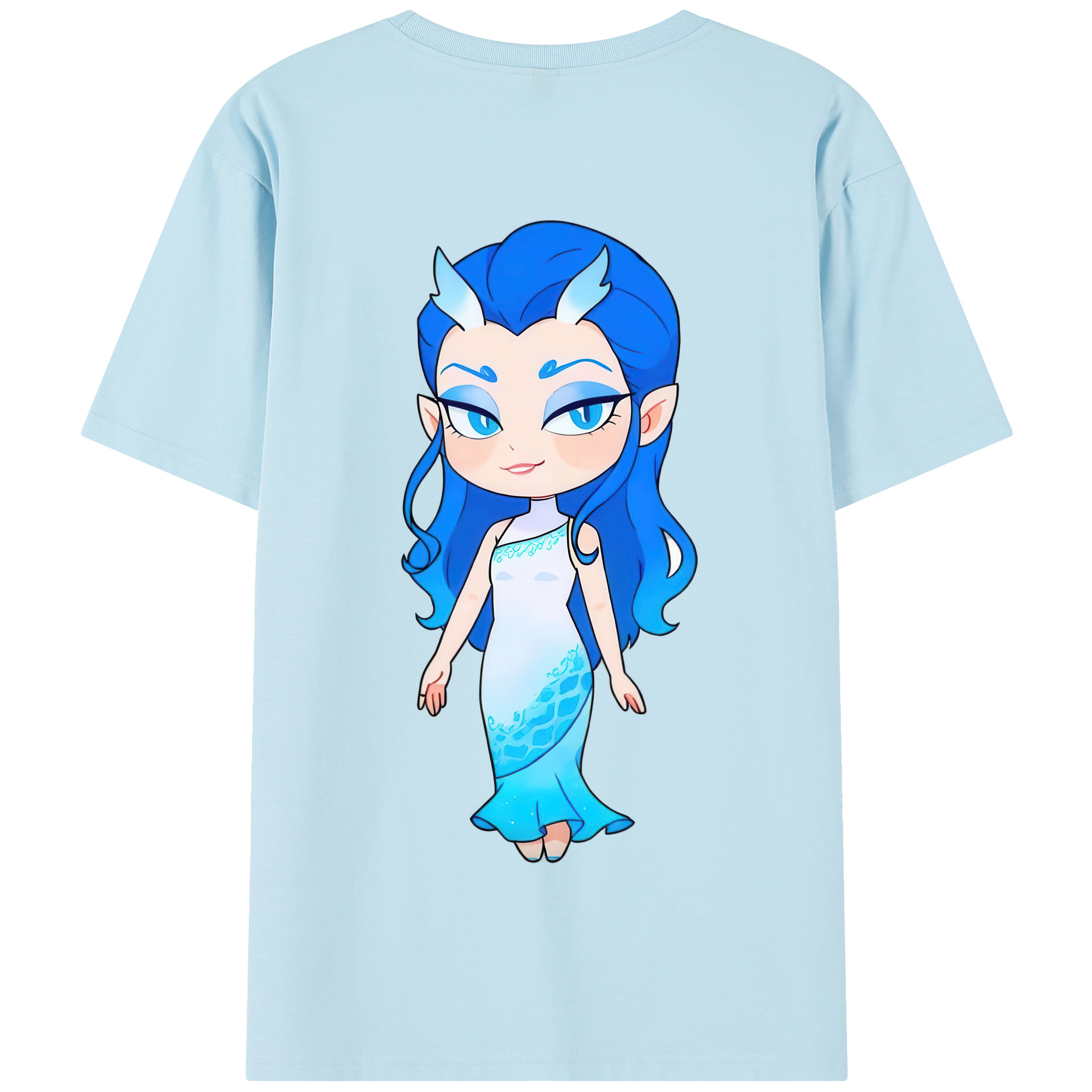 （画像用） Ne Zha 2 ナタ 魔童の大暴れ 綿100％半袖Tシャツ（背面プリント）